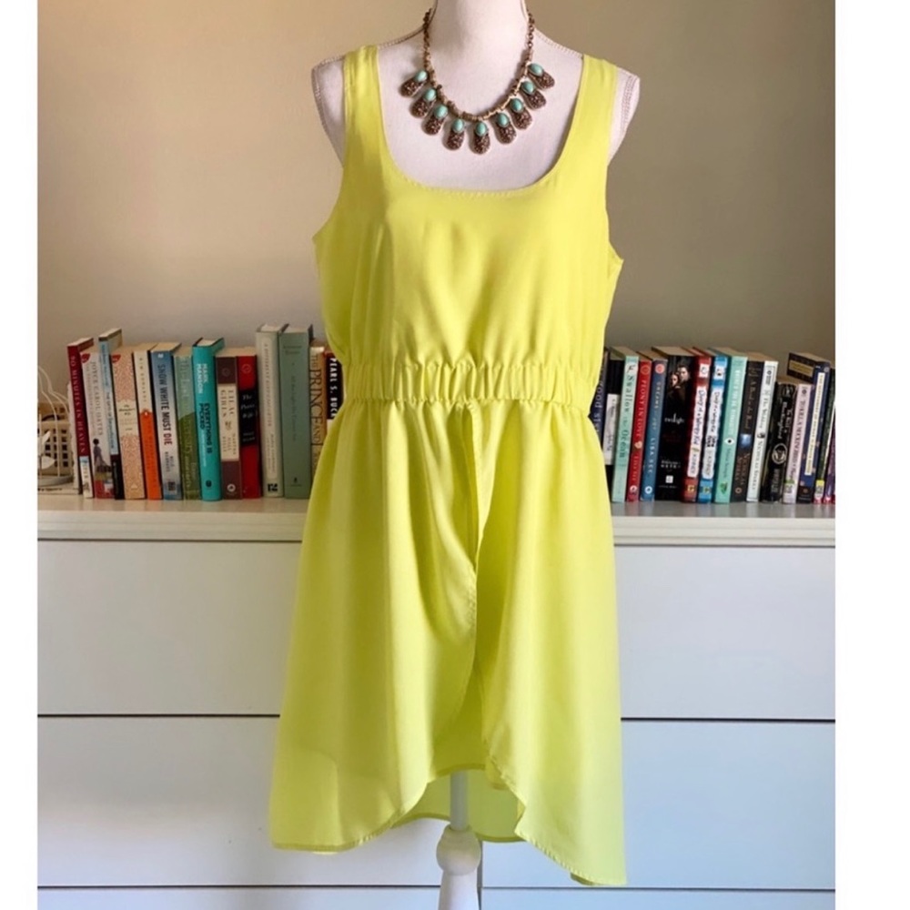 Hinge | Neon Yellow Sleeveless Dress